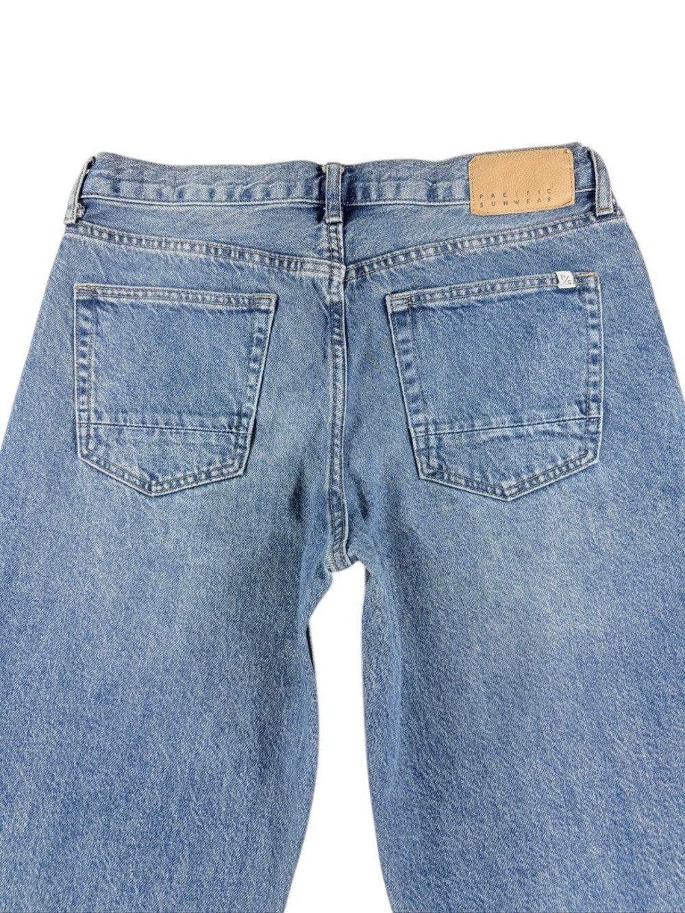 Women's PacSun Baggy Wide Leg Jeans Size 30 Mid Rise Light Wash - Picture 5 of 14